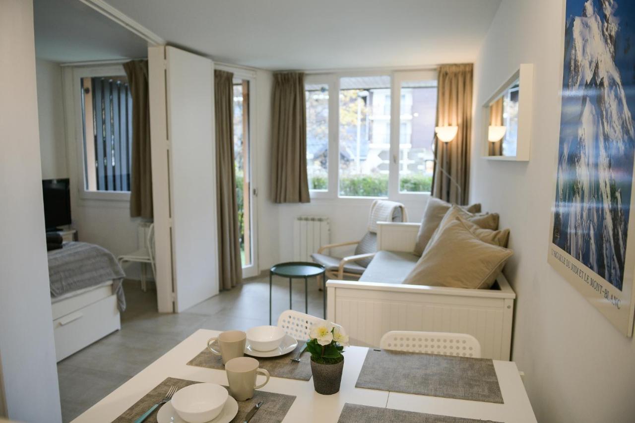 Appartement Chamonix 27 - Au Centre Vue Mont Blanc et Jardin Extérieur photo
